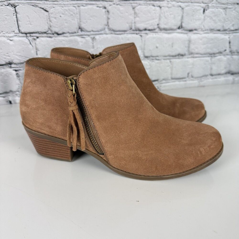 Vionic Brown Suede Ankle Booties